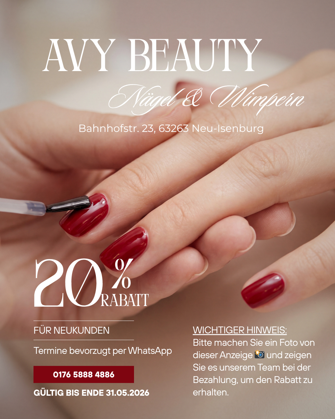 ANGEBOT FÜR NEUKUNDEN – Avy Beauty Nailstudio